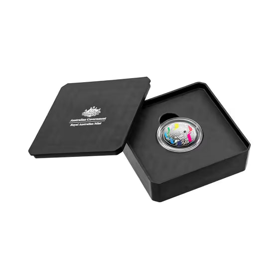 2026 50c Coloured Silver Proof Coin - First Television Broadcast 70th