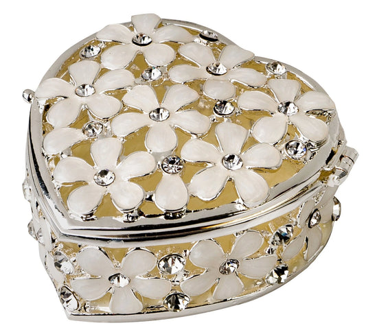 Love Heart Trinket Box w/ Flowers
